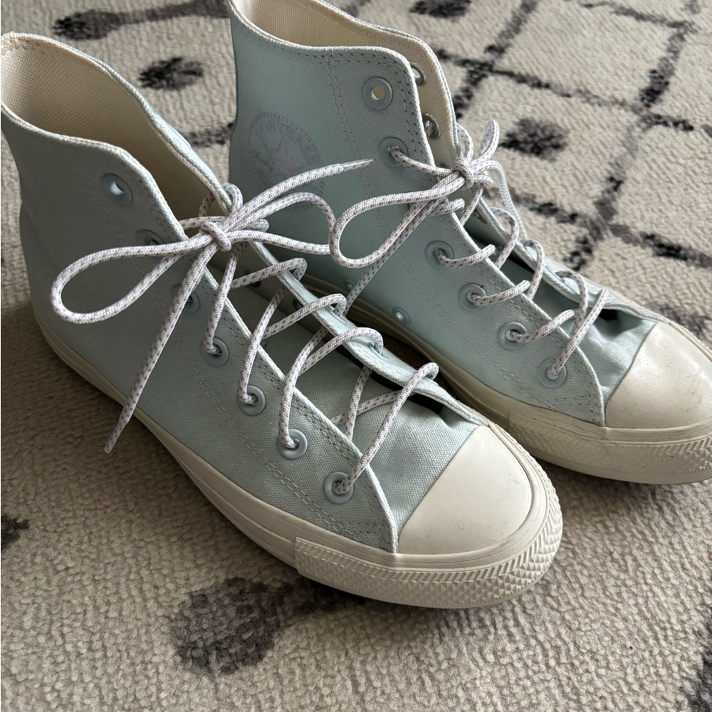 Women's High-Top Sneakers in Light Blue